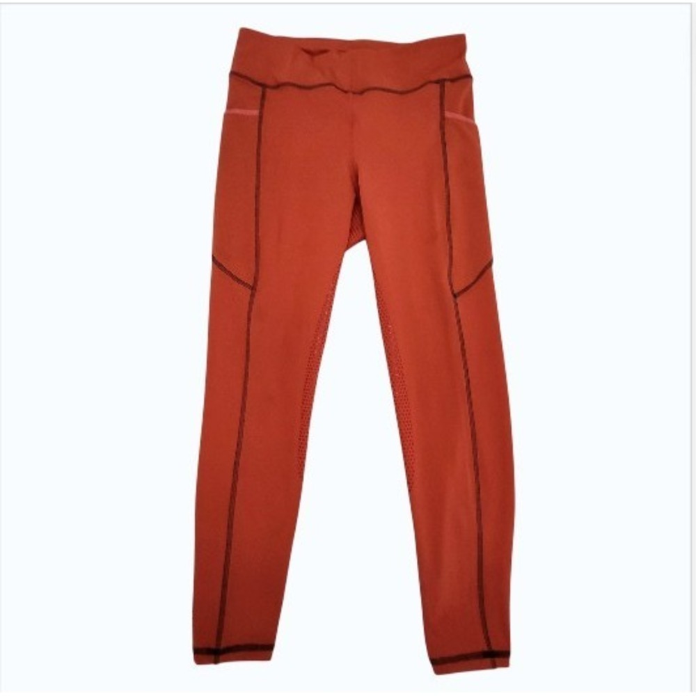 Riding Sport Dover Saddler Rust Orange Full Seat Silicone Grip Riding Tights L - Picture 2 of 12